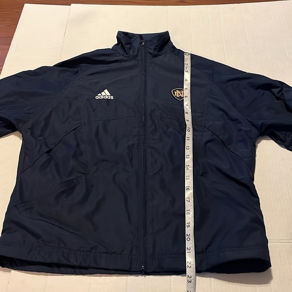Adidas-M-University of Notre Dame-full zip, lined,embroidered,windbreaker/jacket - Picture 14 of 15